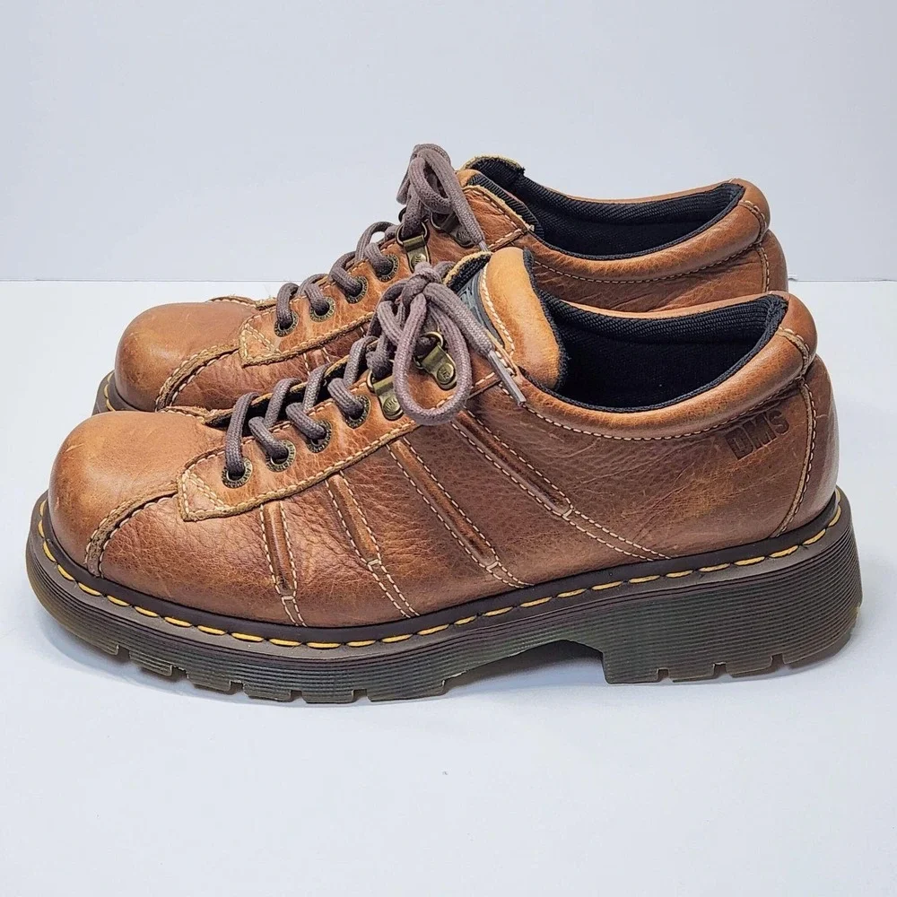 Dr. Martens Shoes Mens Size 10 Brown Leather Lace Up Chunky Sole Casual 11306